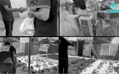 GAZZE' YE HAZIRLANAN ERZAK PAKETLERİ