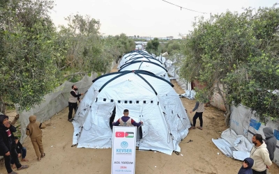 GAZZE'DE ÇADIR KENT PROJESİ